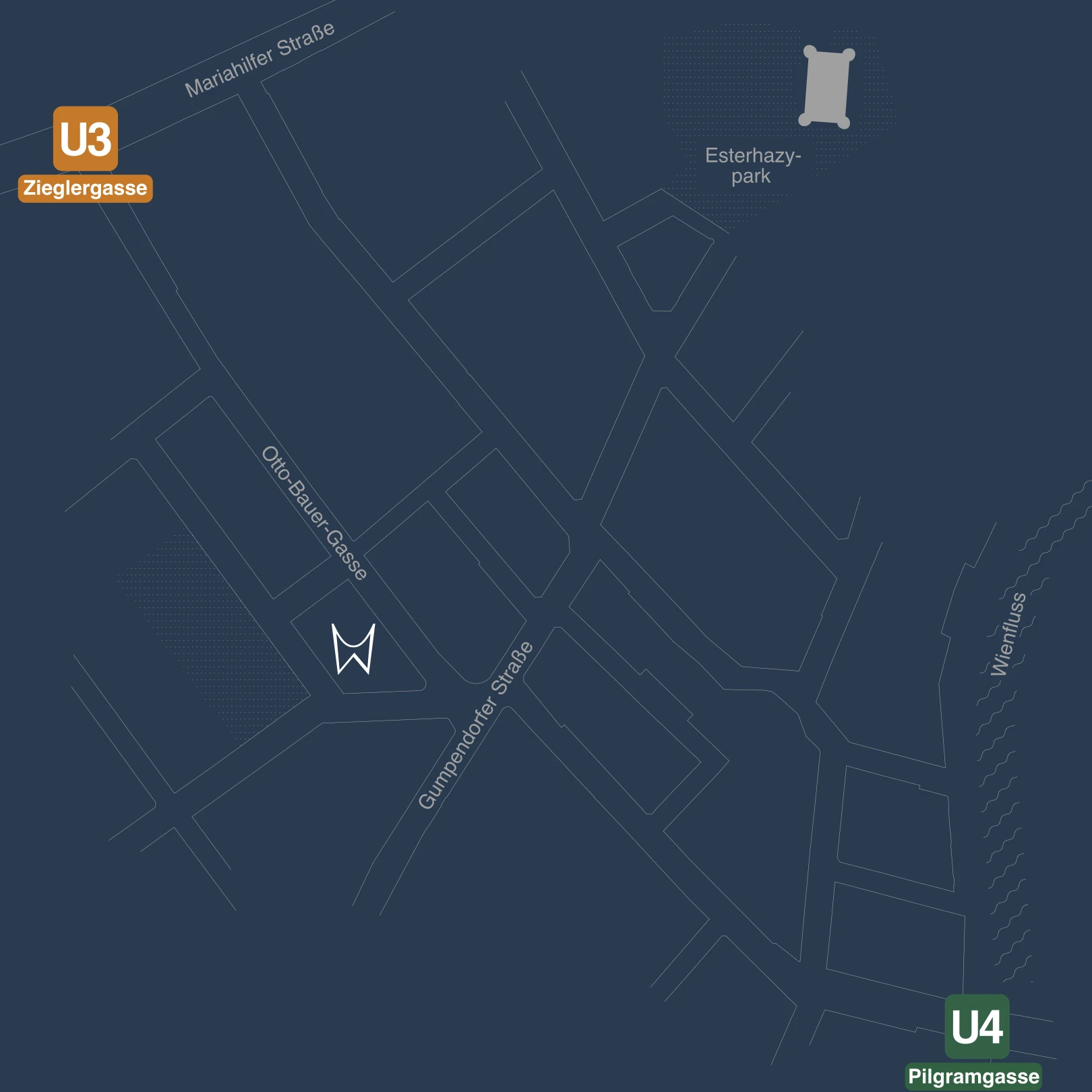 Lageplan Hauptwerk ZT, Otto-Bauer-Gasse 5, 1060 Wien